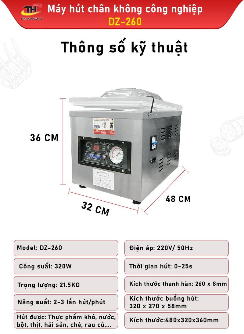 Máy Hút Chân Không DZQ 260 Promax